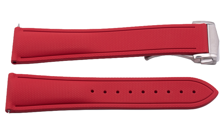 Horlogebandje Ocean rood | passend voor Rubber