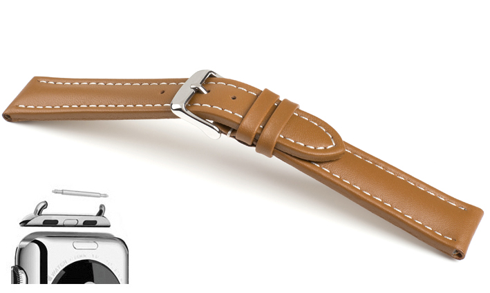 Horlogeband Basel WN cognac | voor Apple watch 