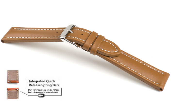 Horlogeband Basel WN cognac | voor Smartwatch bandjes