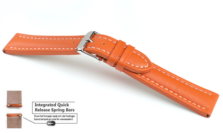 Horlogeband Basel WN oranje | voor Smartwatch bandjes