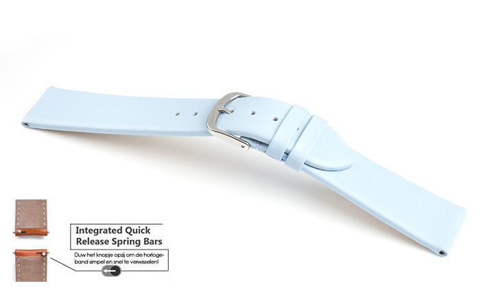 Horlogeband Basel iceblauw | voor Garmin horloge bandjes 