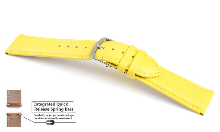 Horlogeband Chur geel | voor Fossil Q 