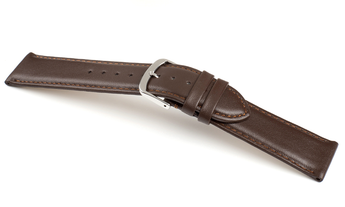 Horlogeband Chur donkerbruin | voor Timex 