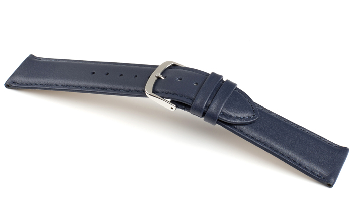 Horlogeband Chur donkerblauw | voor Leer 