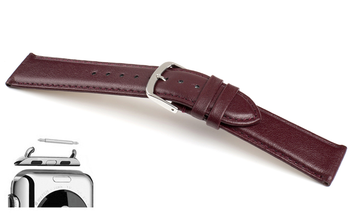 Horlogeband Chur bordeaux | voor Apple watch 