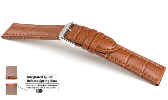 Horlogeband Kalimat middenbruin | voor Asus ZenWatch 