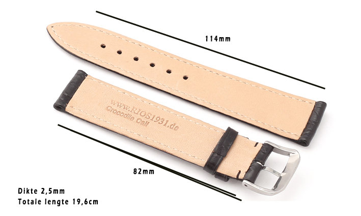 Horlogebandje Brazil zwart | voor Fossil