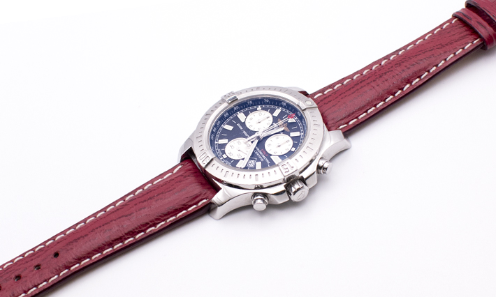 Horlogebandje Wave bordeaux | passend voor Breitling