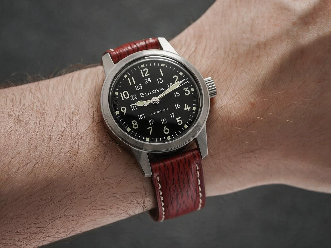 Horlogebandje Wave bordeaux | passend voor Breitling