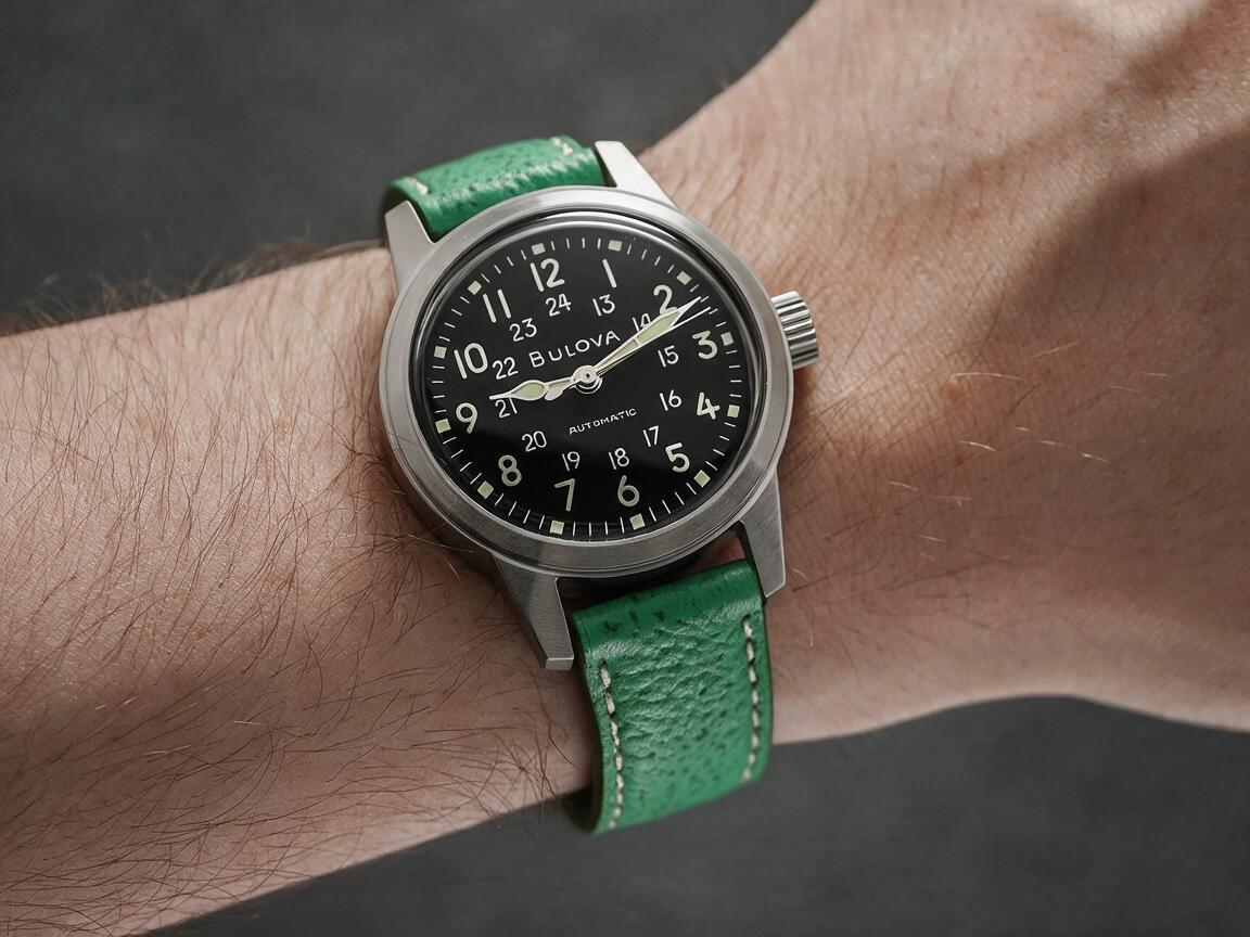 Horlogebandje Wave appelgroen | passend voor Breitling