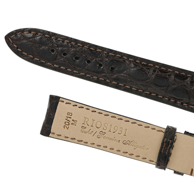 Horlogeband Imperial donkerbruin | voor Jaeger Le Coultre