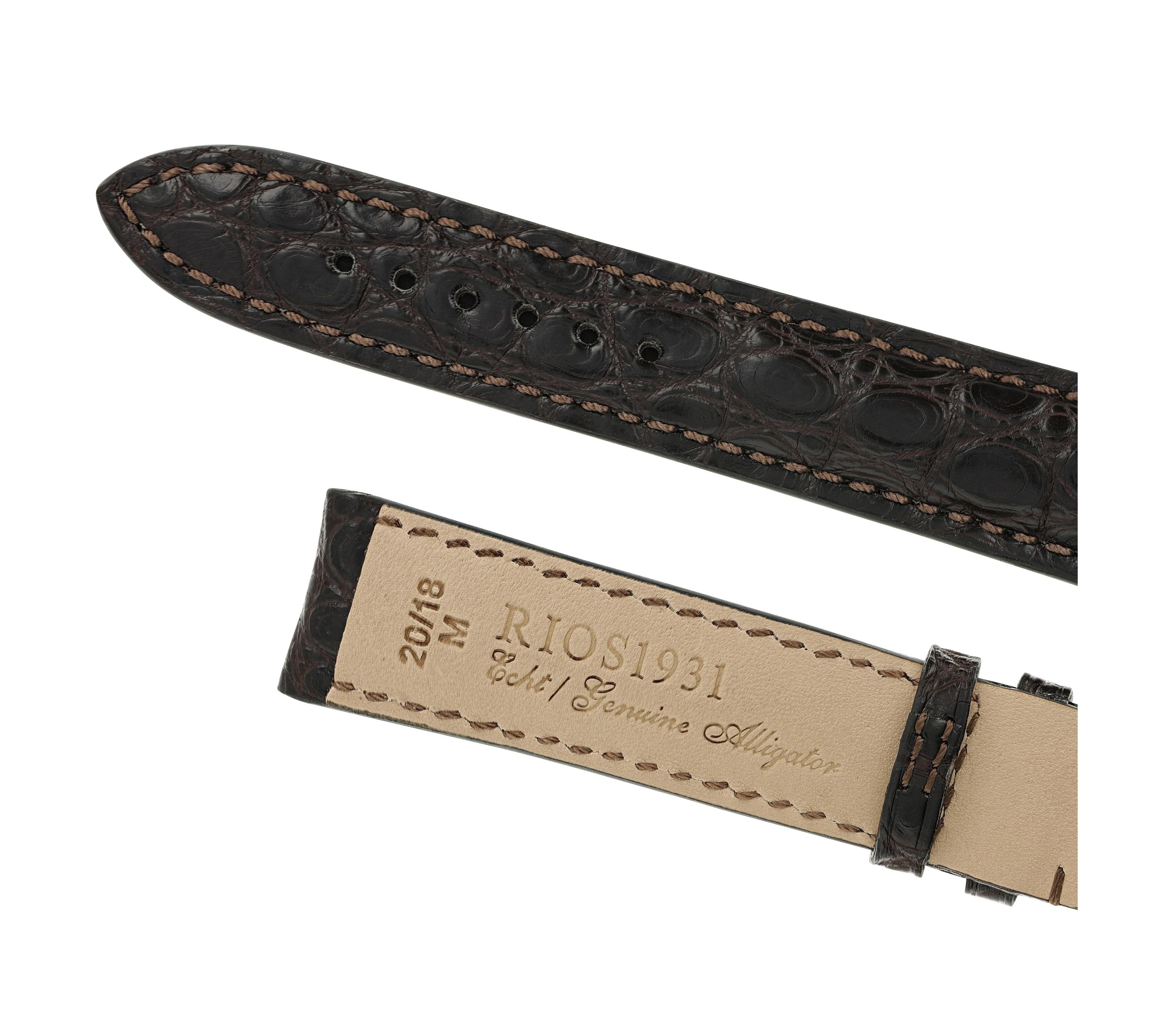 Horlogeband Imperial donkerbruin | voor Raymond Weil