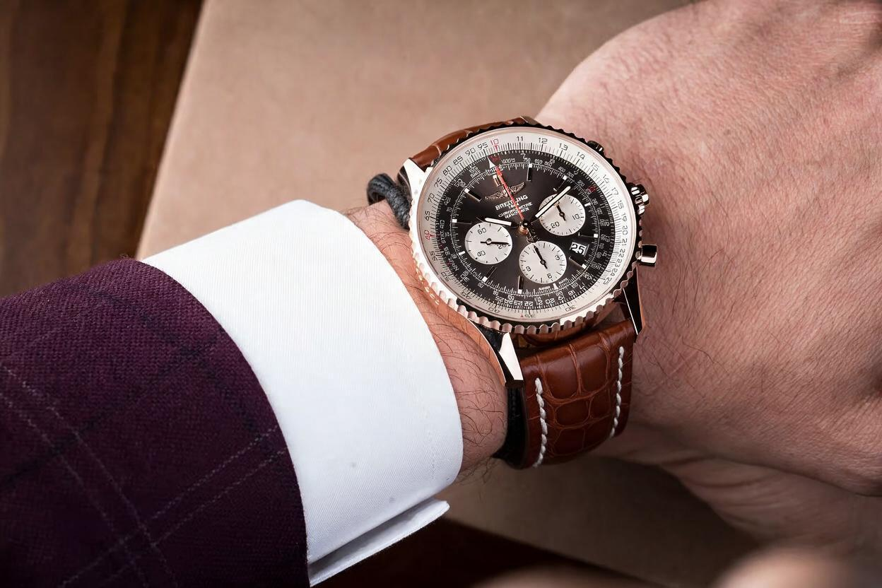 Horlogeband Ambassador Mahagoni | voor Breitling