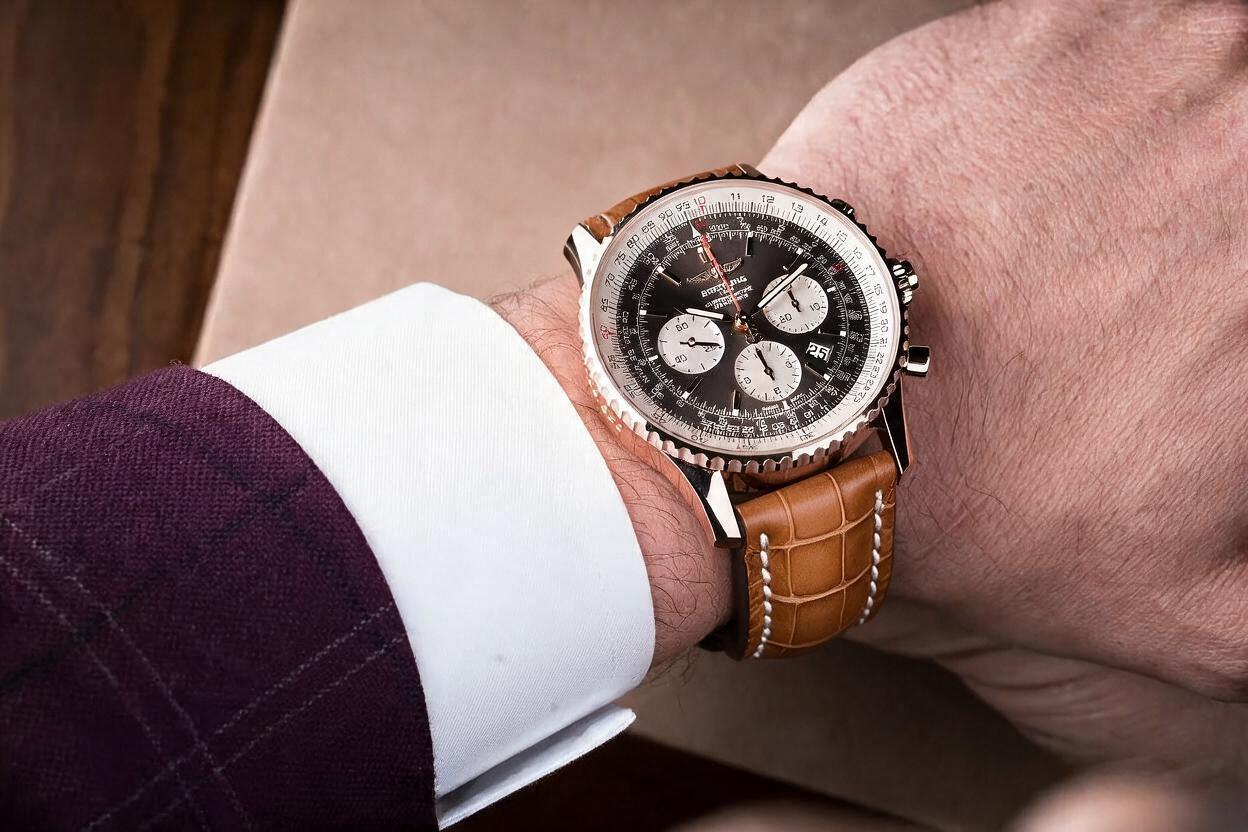 Horlogeband Ambassador cognac | voor Breitling