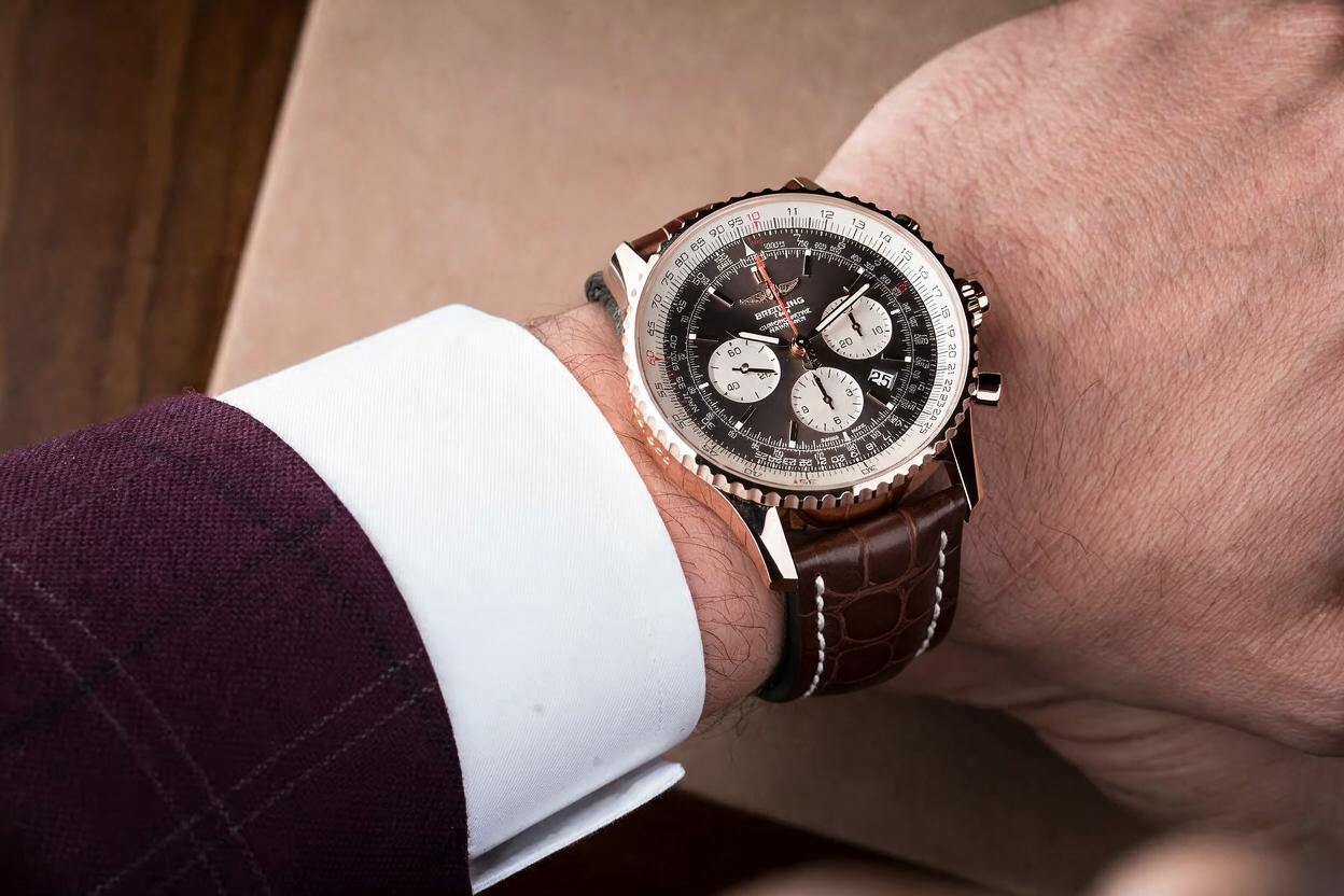 Horlogeband Ambassador donkerbruin | voor Breitling