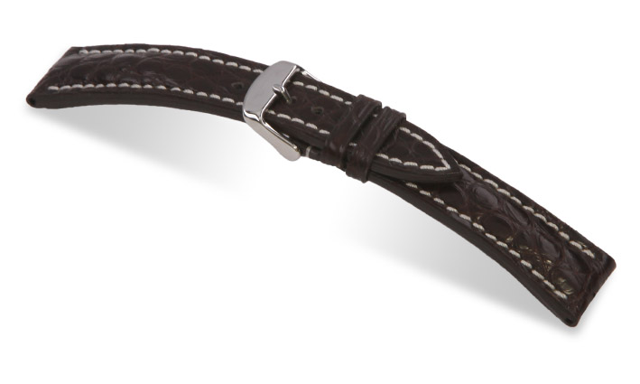 Horlogeband Ambassador donkerbruin | voor Breitling horlogeband 