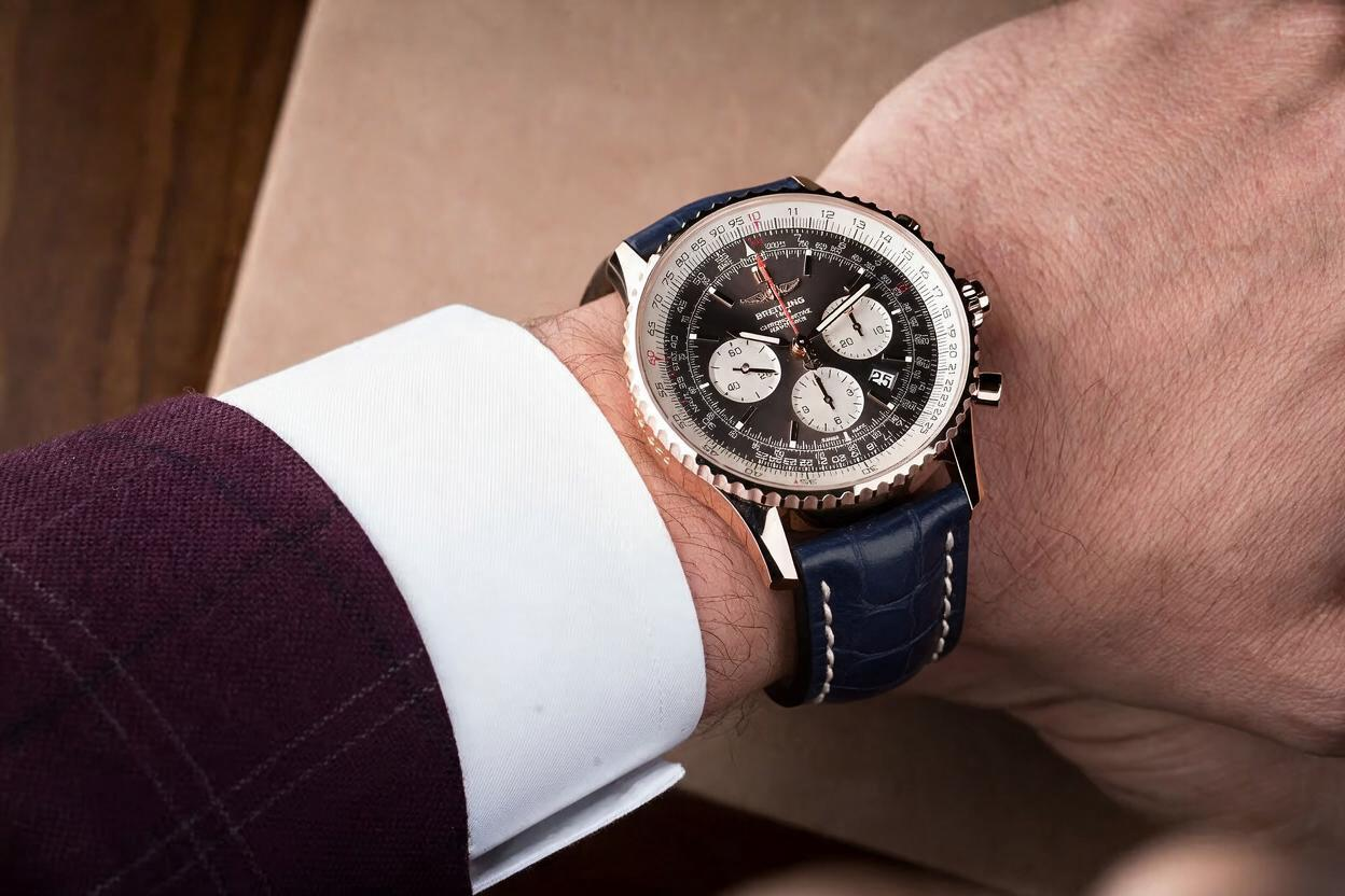 Horlogeband Ambassador donkerblauw | voor Breitling