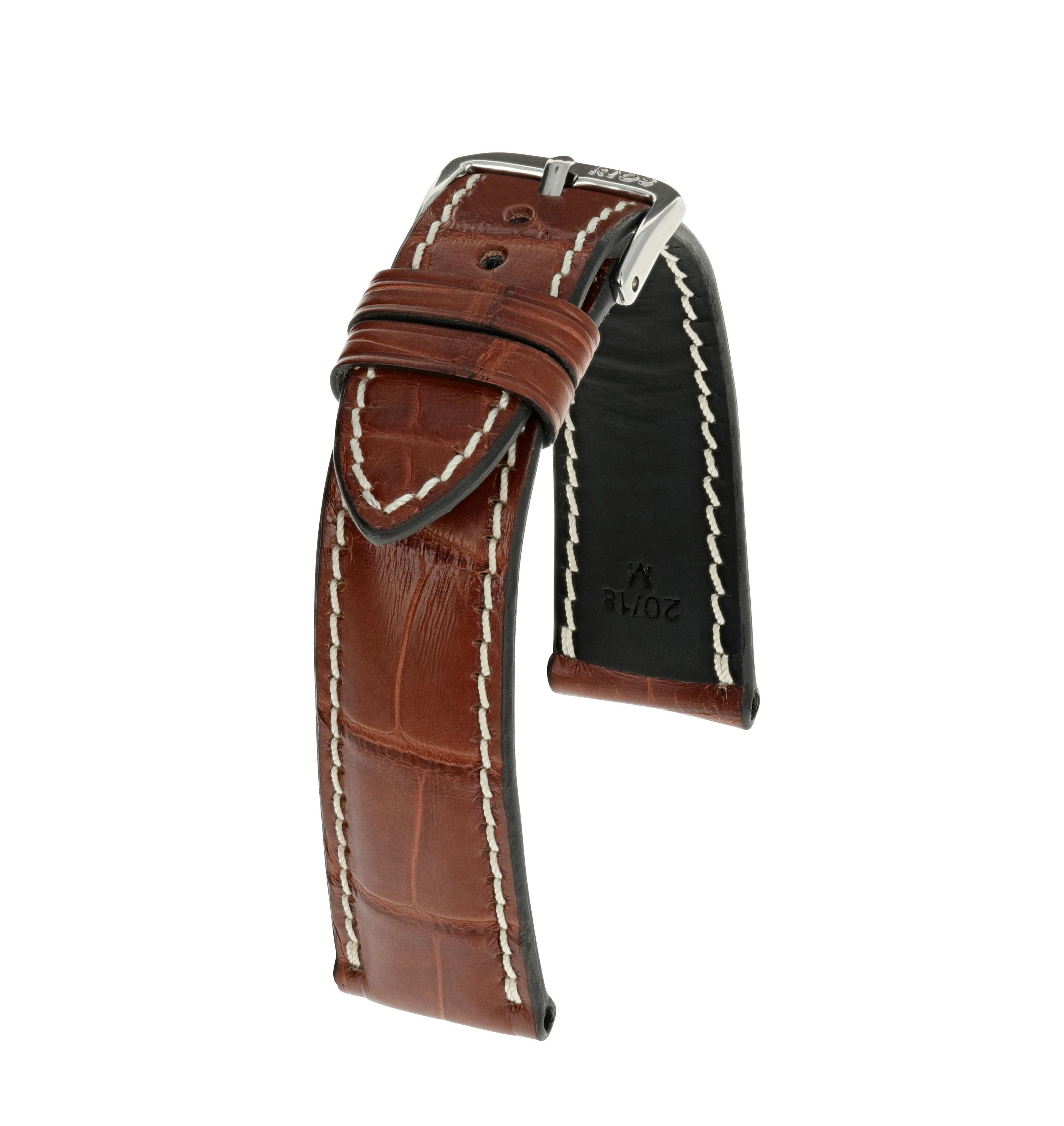 Horlogeband Connoisseur mahagoni | Voor Jaeger Le Coultre