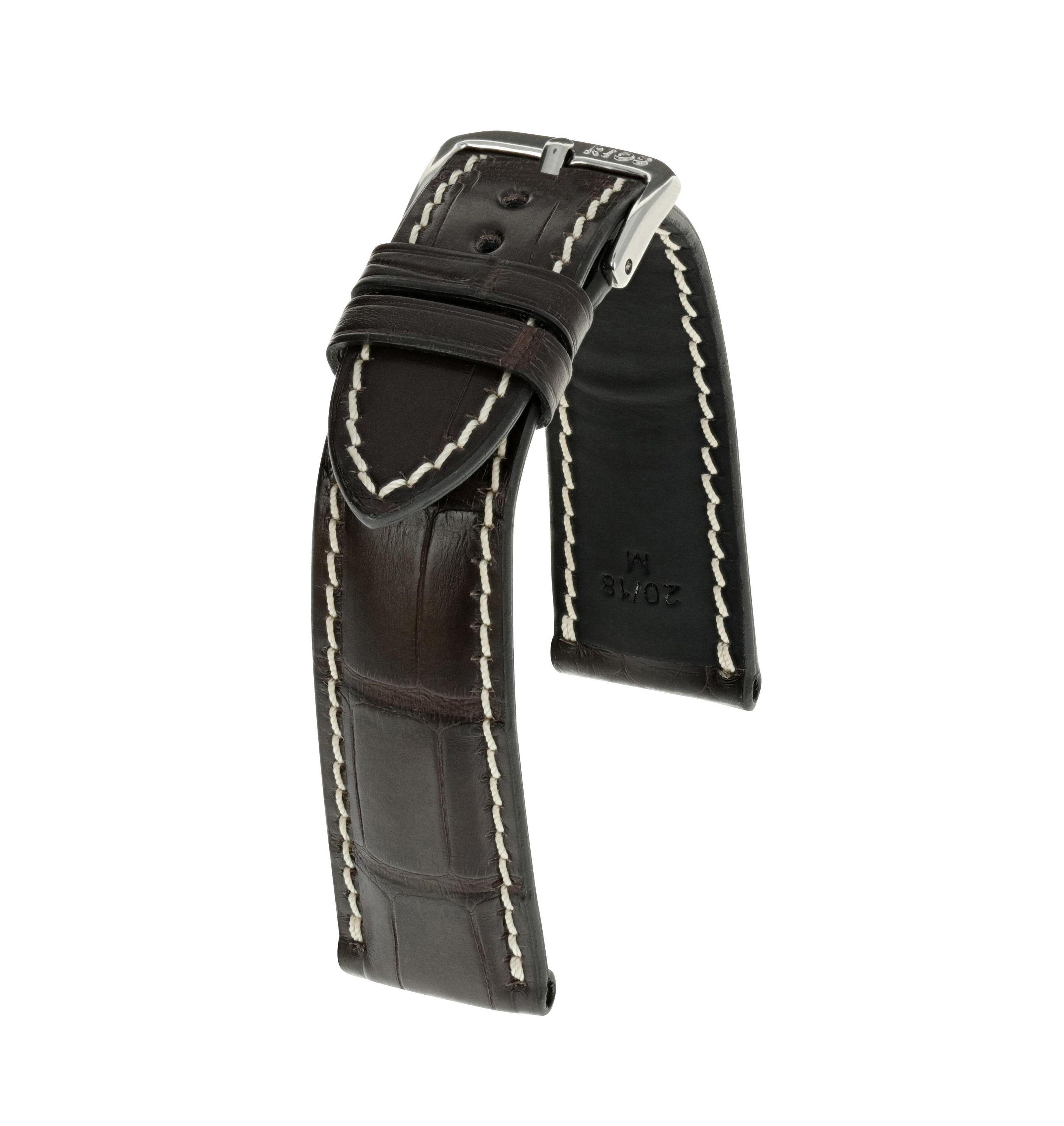Horlogeband Connoisseur donkerbruin | Voor Jaeger Le Coultre