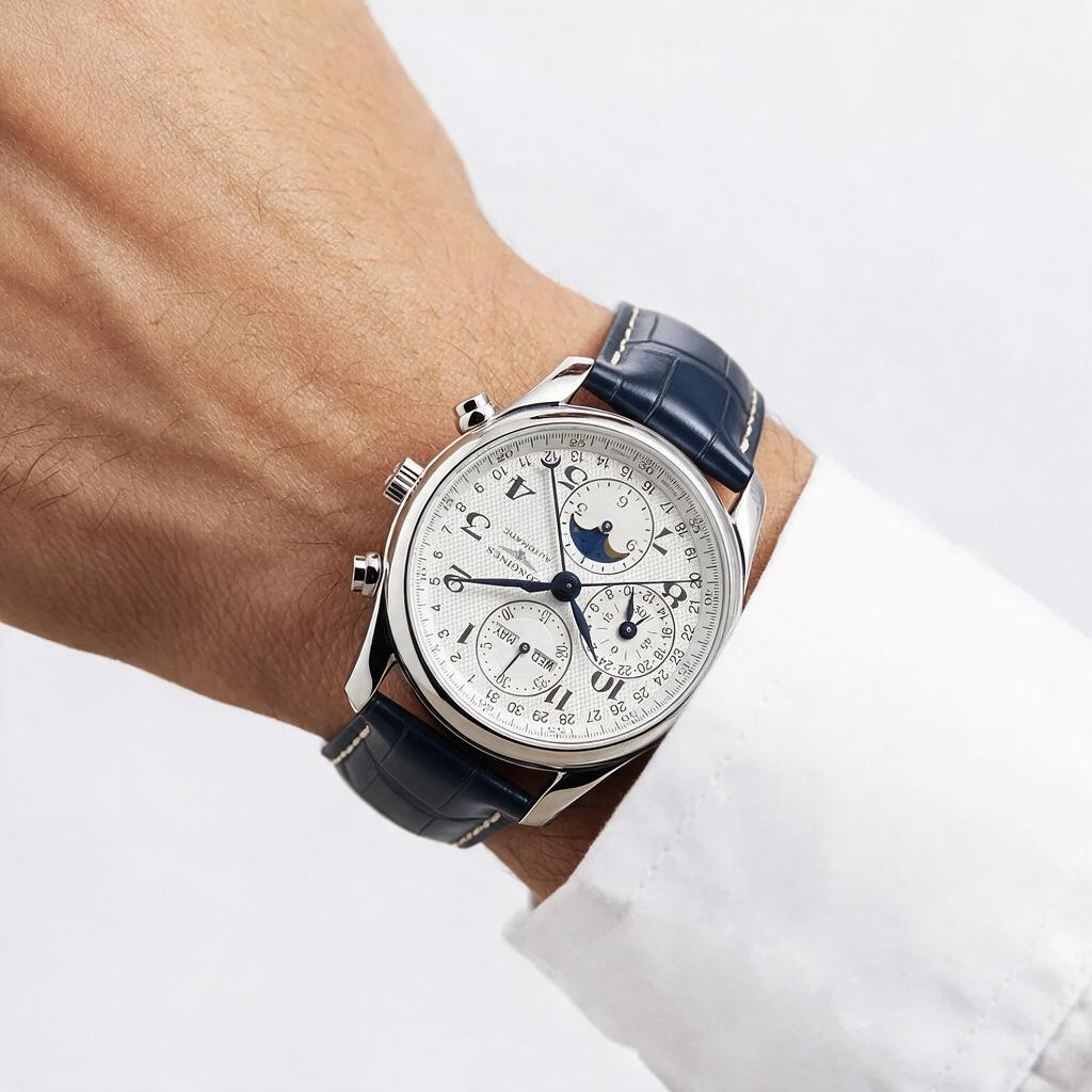 Horlogeband Connoisseur donkerblauw | Voor IWC