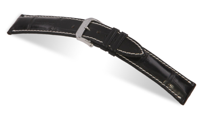 Horlogeband Connoisseur zwart | Voor Chronoswiss 