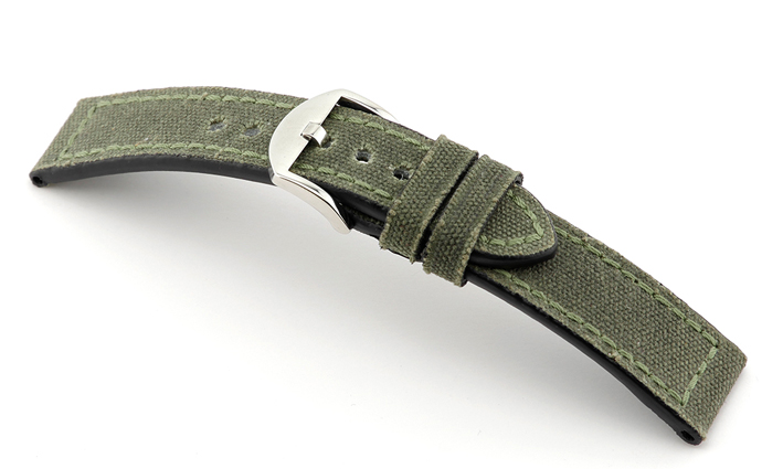 Horlogeband virginia olivegreen | voor Edox 