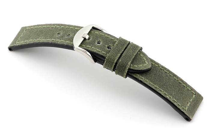 Horlogeband virginia olivegreen | voor Edox