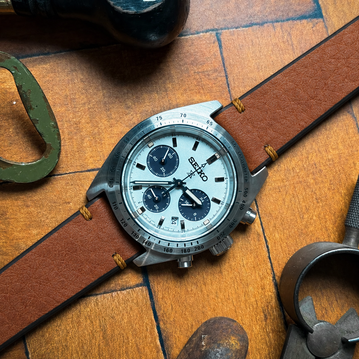 Horlogeband Mittenwald cognac | Gecertificeerd Bioleer