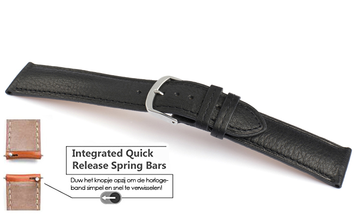Horlogeband Vegi zwart | voor Asus ZenWatch