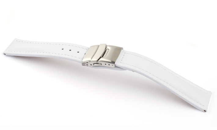 Horlogeband Basel Klep TIT Wit | voor Poljot 