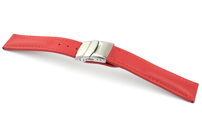 Horlogeband Basel Klep TIT rood | voor Seiko 
