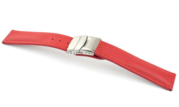 Horlogeband Basel Klep TIT rood | voor Guess