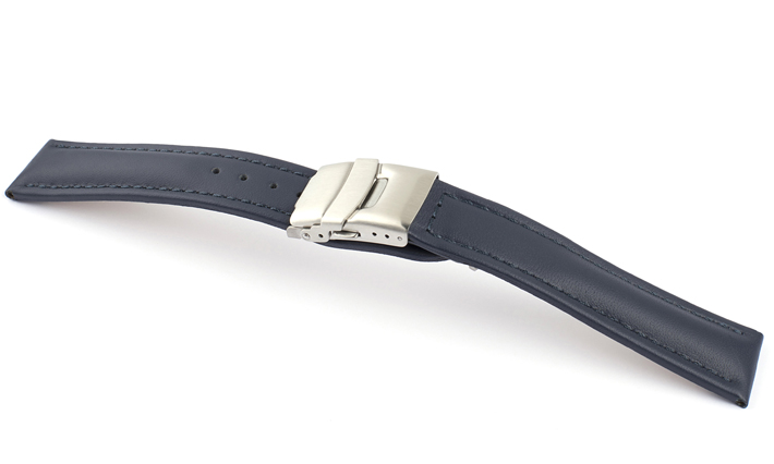 Horlogeband Basel Klep TIT blauw | voor Alpina 