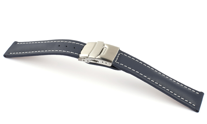 Horlogeband Basel Klep WN Blauw | voor Alpina