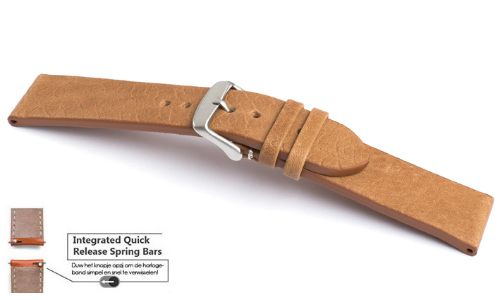 Horlogeband Fargo cognac | voor Fossil Q 