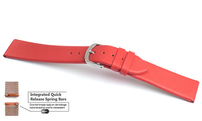 Horlogeband Basel rood | voor Motorola Moto 