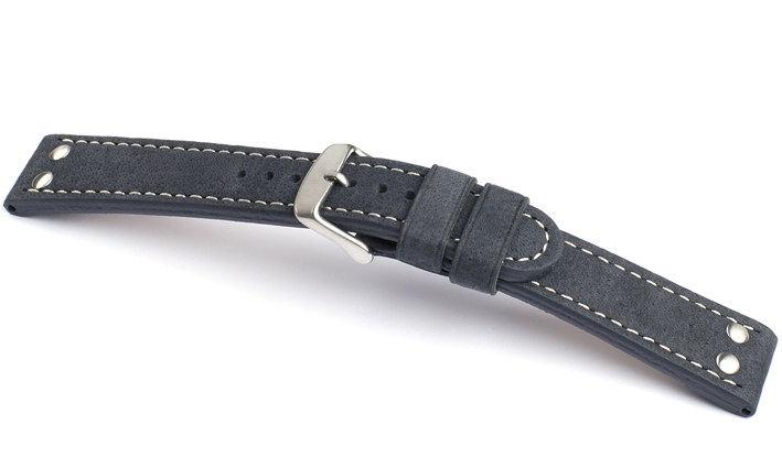 Horlogeband Flieger 2X2 blauw | voor Certina 