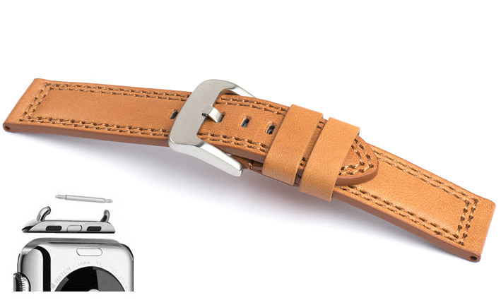 Horlogebandje Lazio cognac | voor Apple watch 