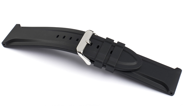Horlogeband Silicone Jumbo zwart | de Horlogebanden Specialist 