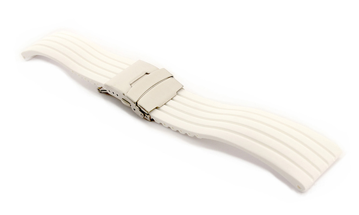 Horlogeband Streep wit | de Horlogebanden Specialist 