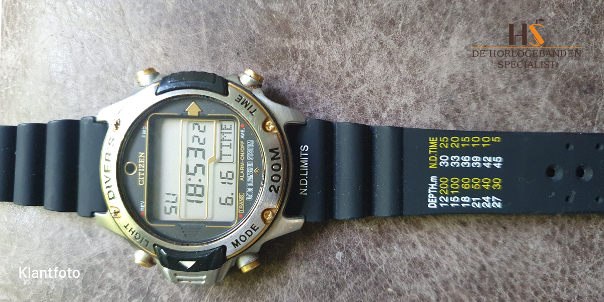 Horlogeband rubber Promaster blauw | de Horlogebanden Specialist