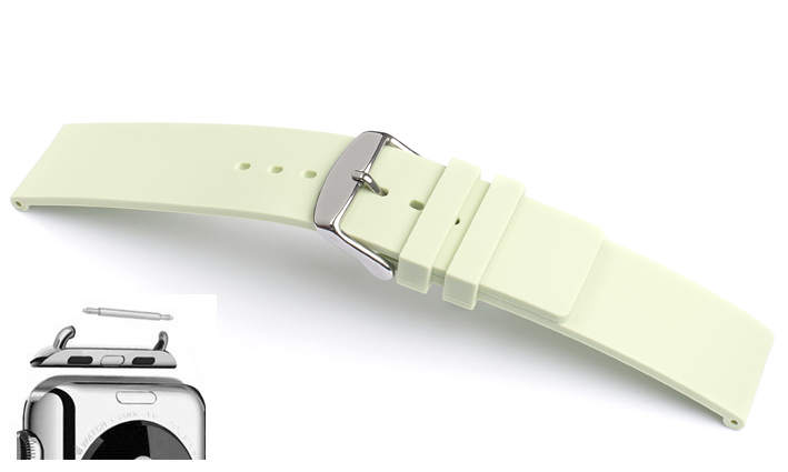 Horlogeband rubber Atlanta mint | voor Apple watch 