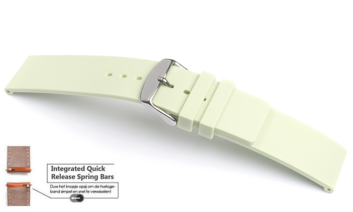 Horlogeband rubber Atlanta mint | voor Pebble 