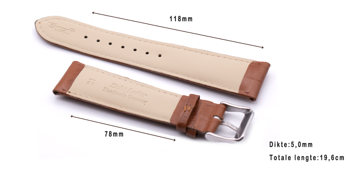 Horlogeband Arizona cognac | voor Swiss Military