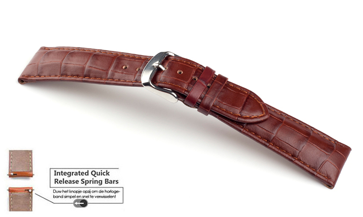 Horlogeband Arizona mahagoni | voor Asus ZenWatch 