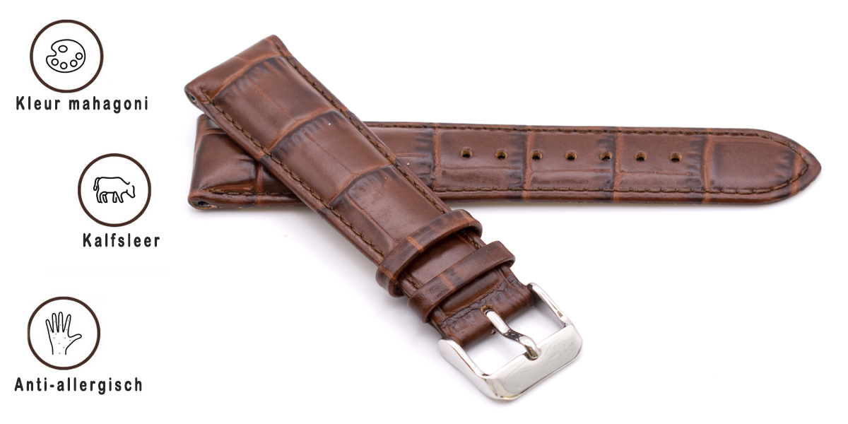 Horlogeband Arizona mahagoni | voor Tissot