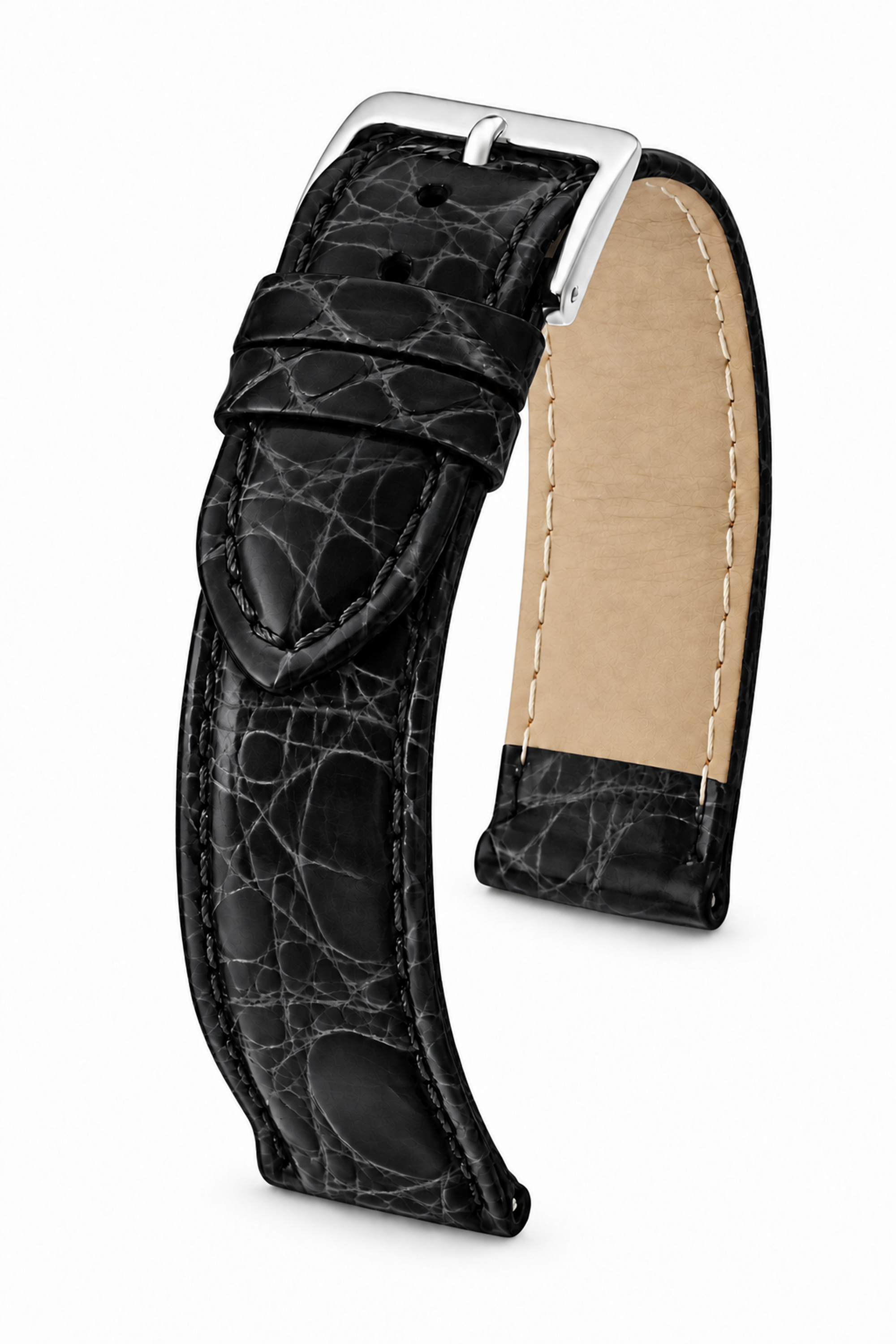 Horlogeband Bahamas zwart | voor Frederique Constant