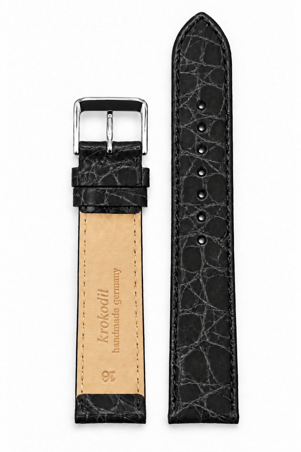 Horlogeband Bahamas zwart | voor Frederique Constant
