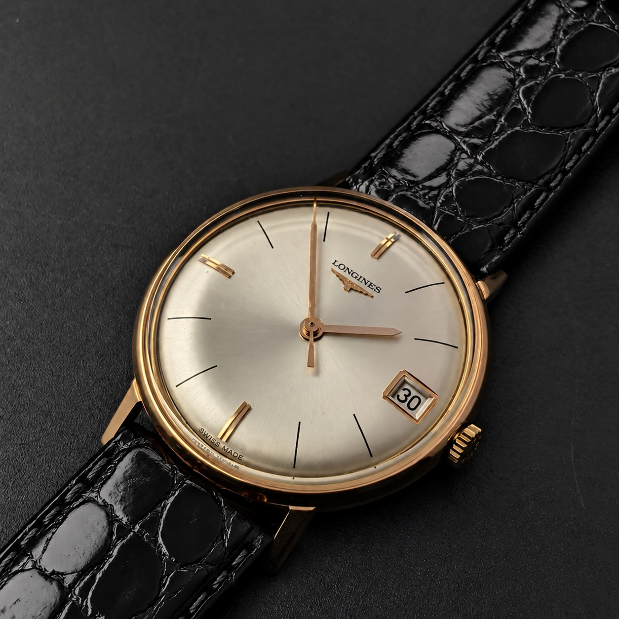 Horlogeband Bahamas zwart | voor Frederique Constant