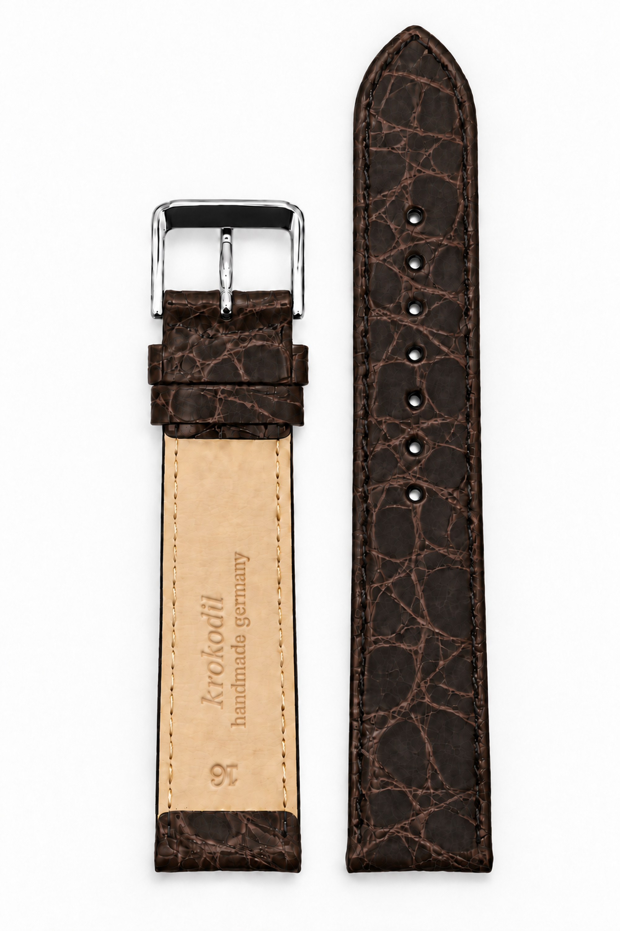 Horlogeband Bahamas donkerbruin | voor Eberhard